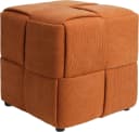 Zedelmaier Sitzhocker Würfel Cord Orange - Fußhocker mit Kreuzgeflecht Bild 2