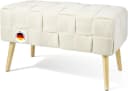 Zedelmaier Sitzhocker Beige Moderner Polsterhocker Bild 2