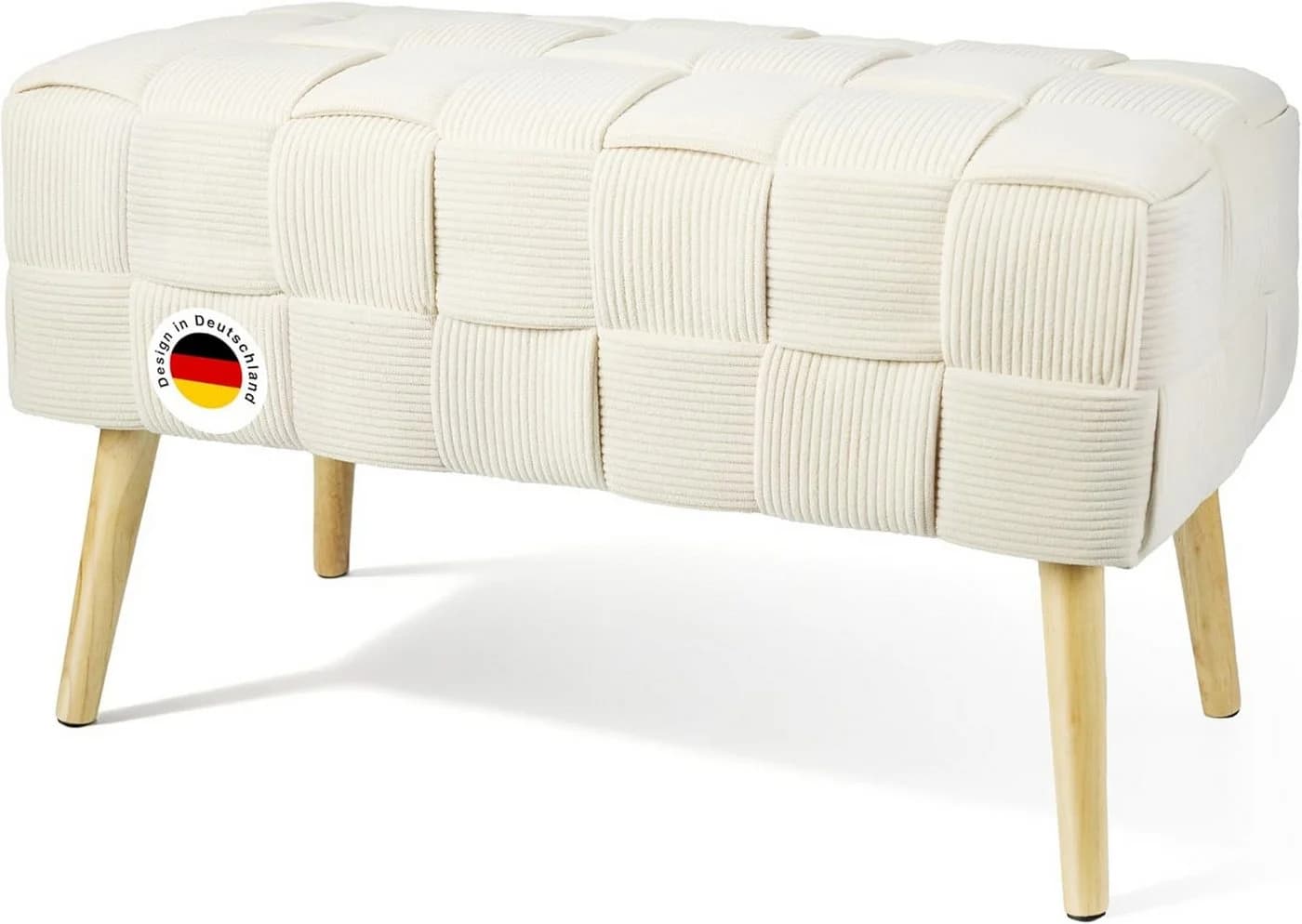 Zedelmaier Sitzhocker Beige Moderner Polsterhocker - Bild 2