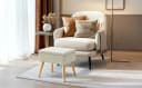 Zedelmaier Hocker Schminkhocker Polsterhocker Beige Bild 3