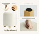 Zedelmaier Sitzhocker mit Stauraum Beige Samt Bild 3