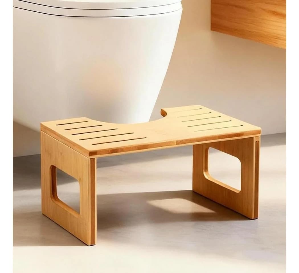 Zedelmaier Toiletten-Stuhl Klappbarer Toilettenhocker aus Bambus - Bild 2