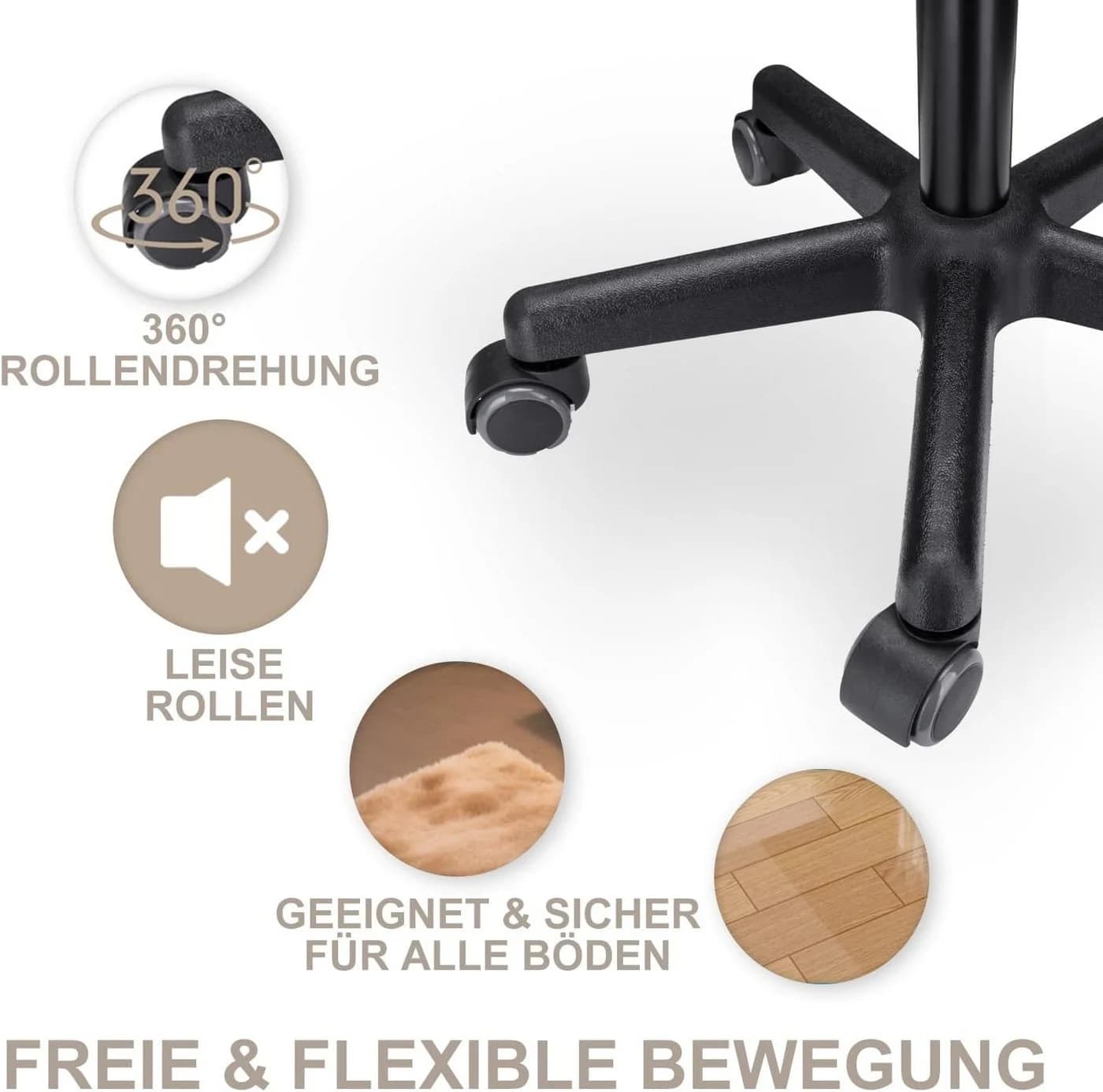 Zedelmaier Drehhocker Orange Kunstleder höhenverstellbar - Bild 5