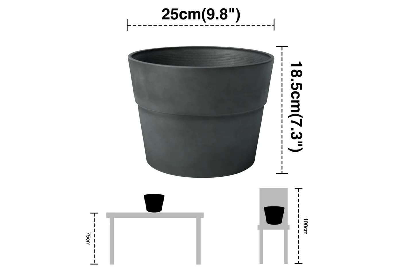 Zedelmaier Blumentopf 2er-Set - Hochwertiger Kunststoff