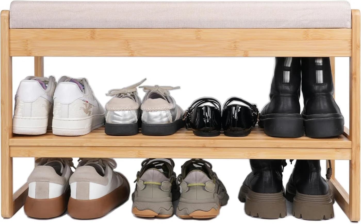 Zedelmaier Schuhbank mit Sitzbank Bambus - Bild 5