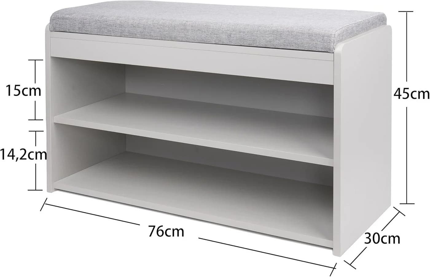 Zedelmaier Schuhbank mit Sitzbank Holz