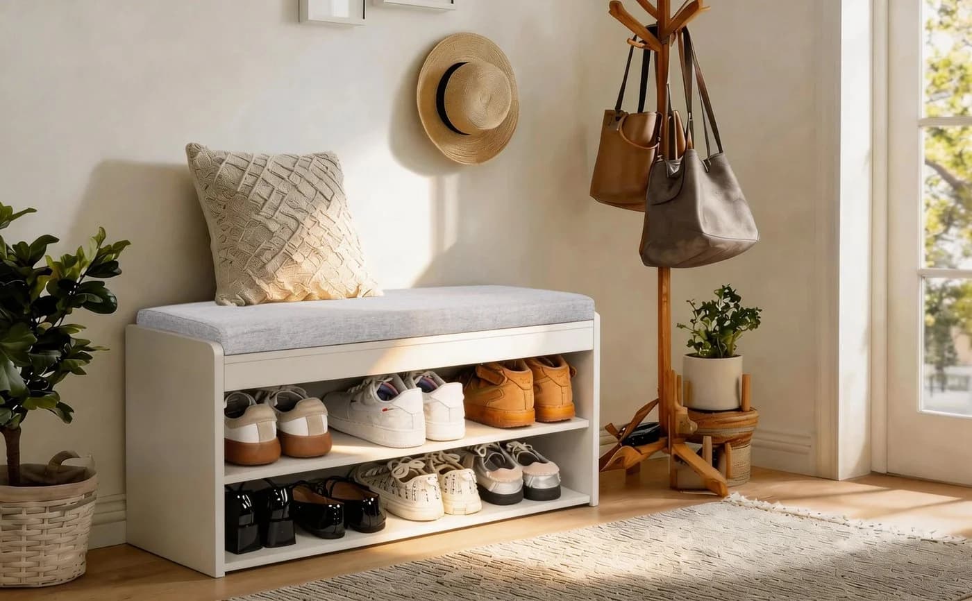 Zedelmaier Schuhbank mit Sitzbank Holz - Bild 2