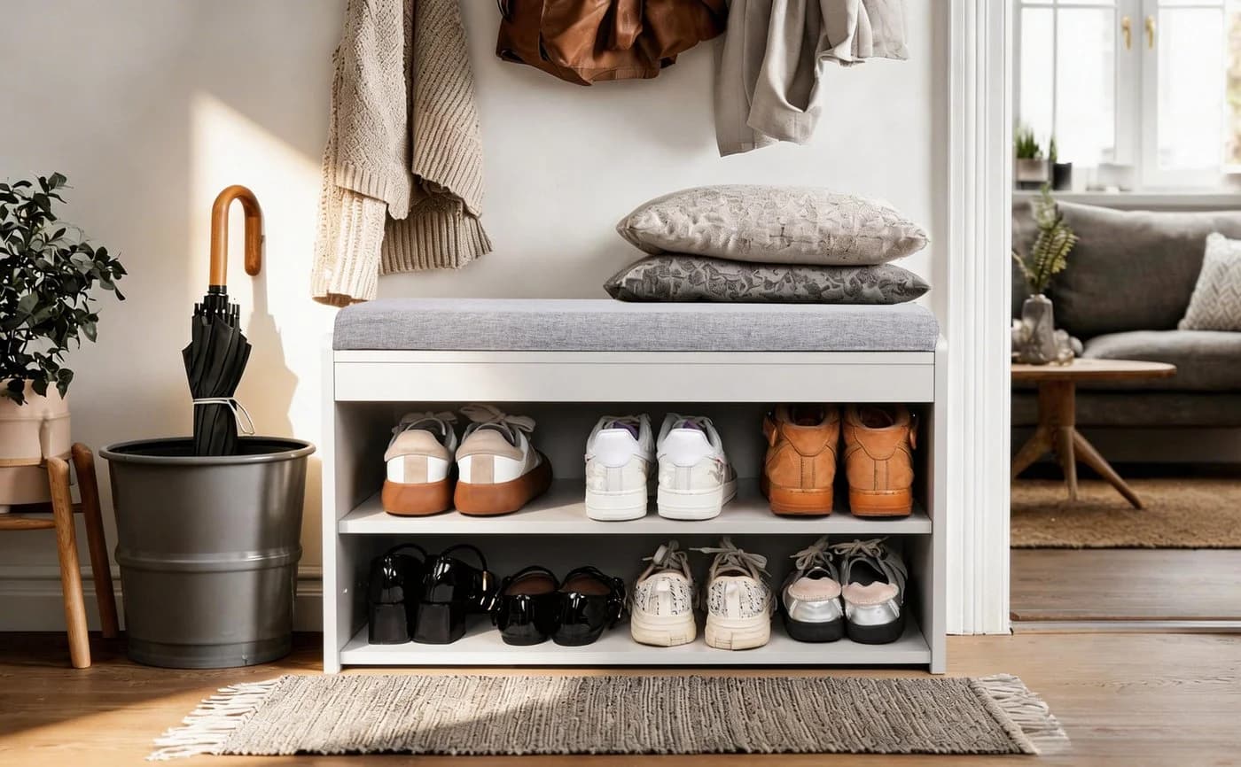 Zedelmaier Schuhbank mit Sitzbank Holz - Bild 4