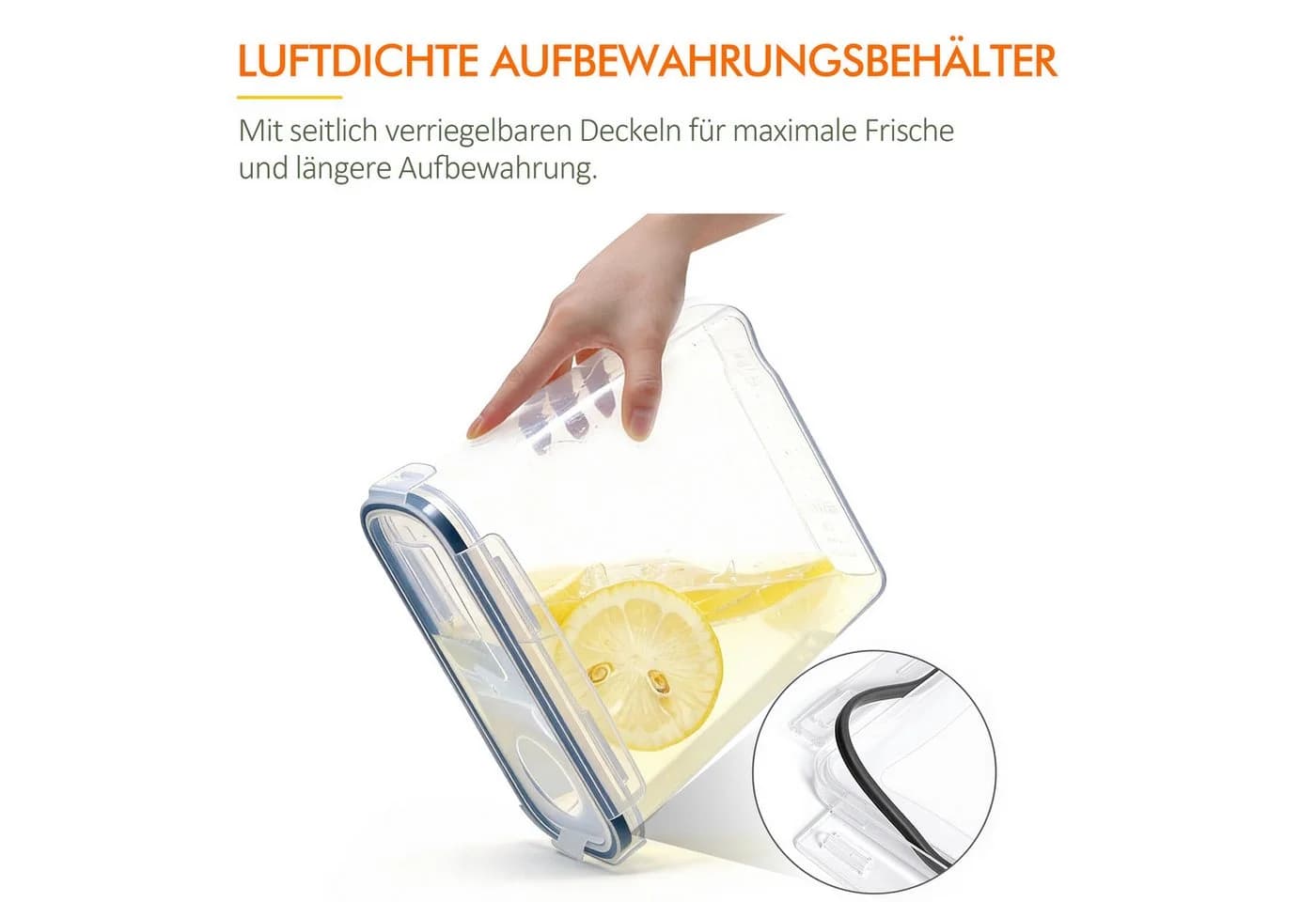 Zedelmaier Vorratsdosen-Set 6-tlg. Weiß Luftdicht BPA-Frei - Bild 3