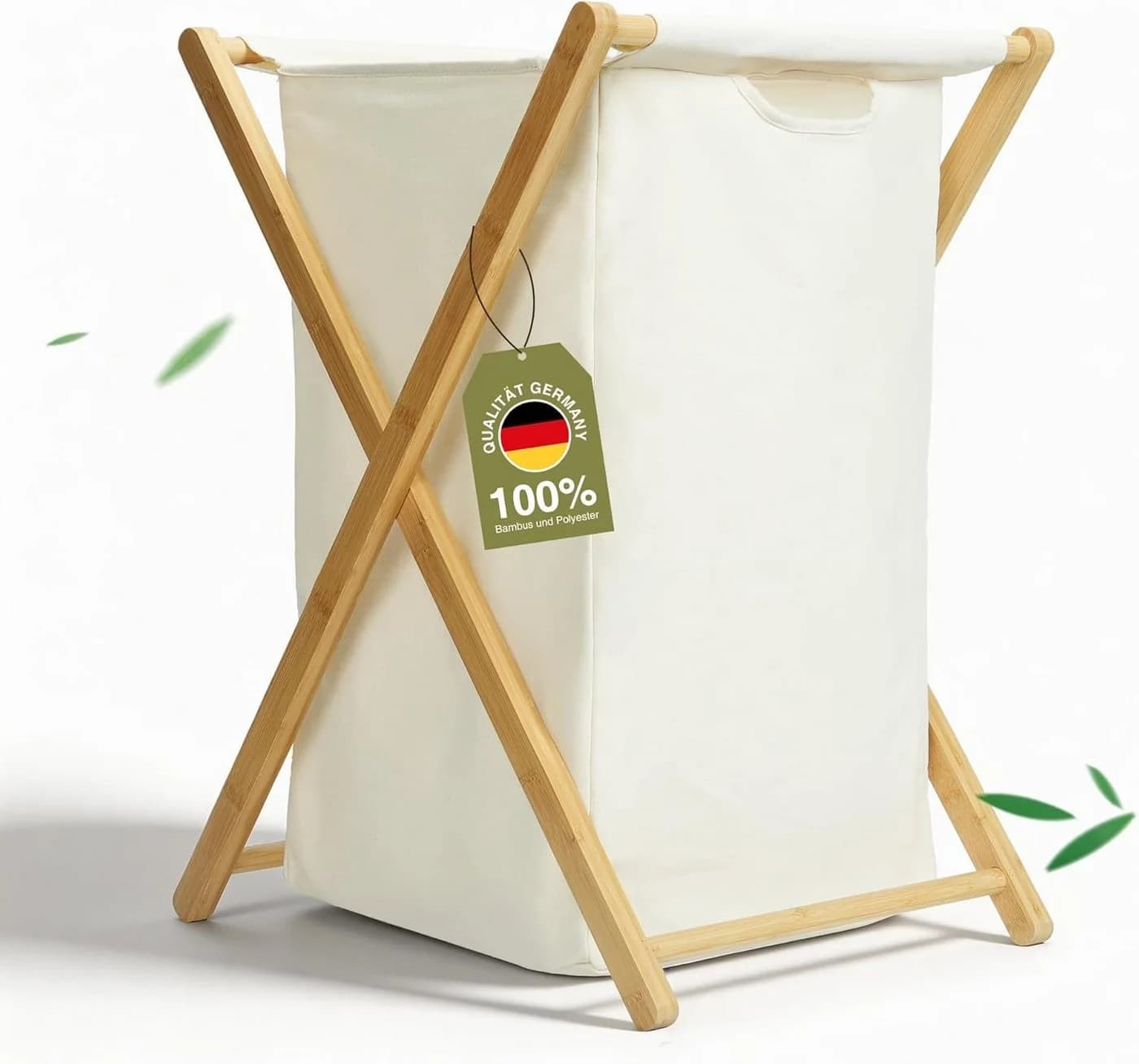 Zedelmaier Wäschekorb Bambus mit Fächern Wäschesortierer Beige - Bild 2