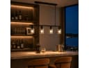 Zedelmaier Pendelleuchte 4-flammig Rauchglas Industrial-Look Bild 1