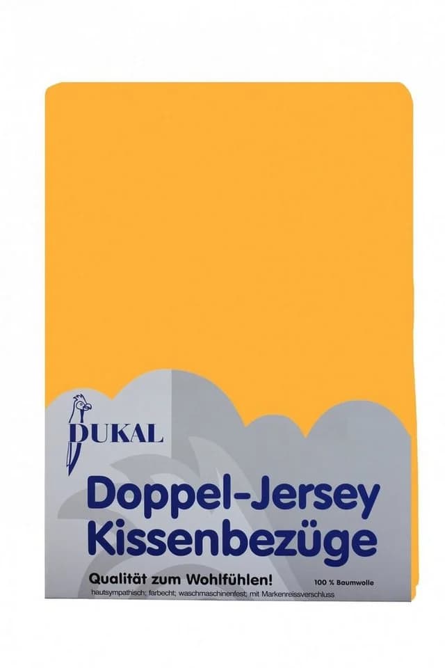 DUKAL Kissenbezug 40x40 cm Gold 100% Baumwolle mit Reißverschluss