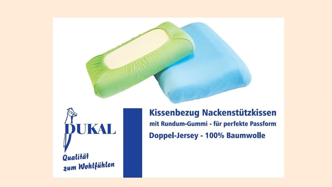 DUKAL Kissenbezug Nackenstützkissen 100% Baumwolle Creme
