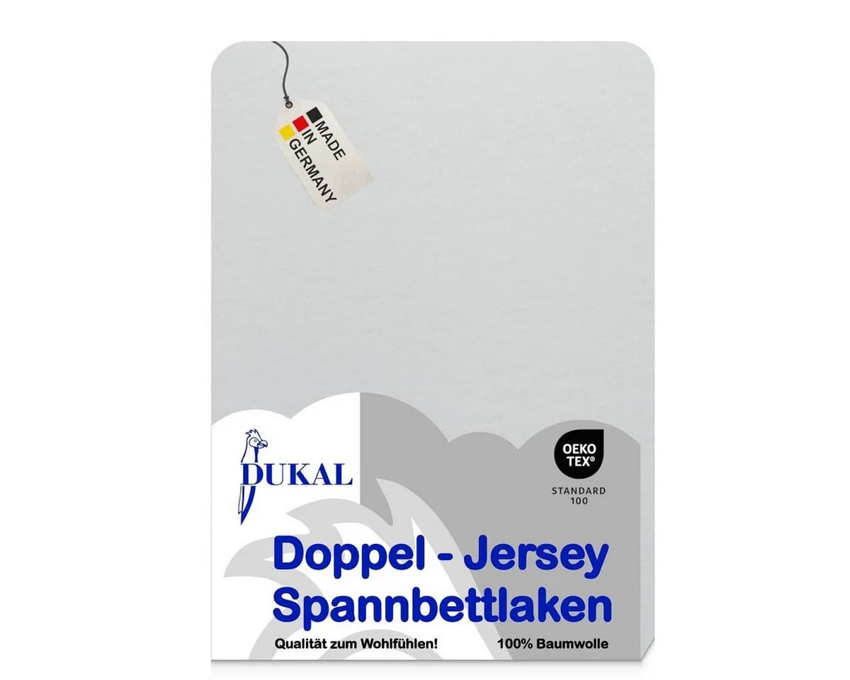 DUKAL Spannbettlaken Laufgitter 100% Baumwolle Grau - Bild 2