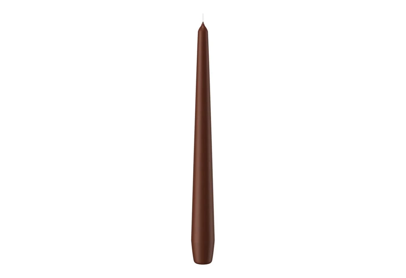 Wiedemann Kerzen Spitzkerze Kastanie Braun 250 mm 12er Pack