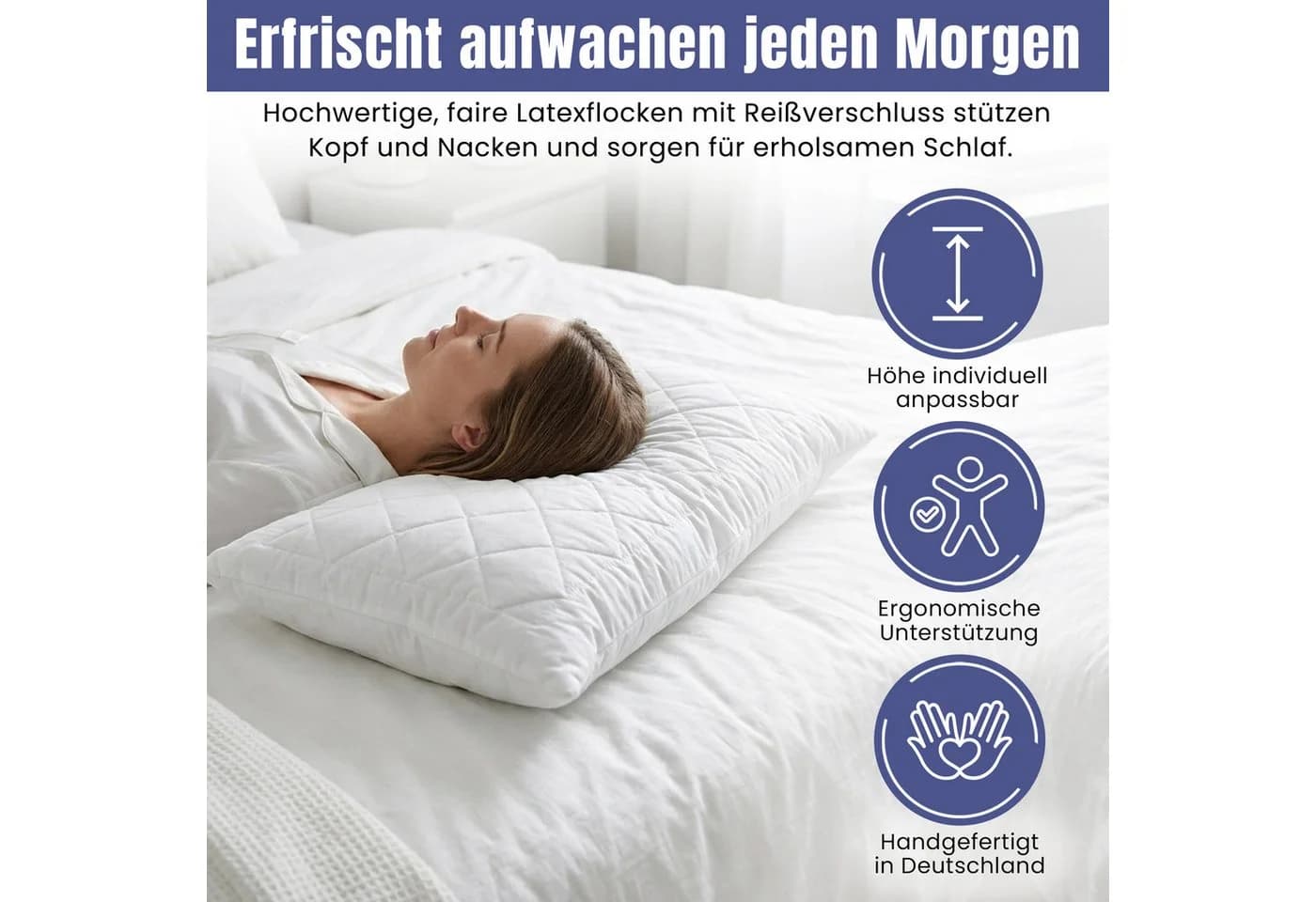 Zirbenkissen mit Naturlatex – Ergonomisches Nackenstützkissen - Bild 5