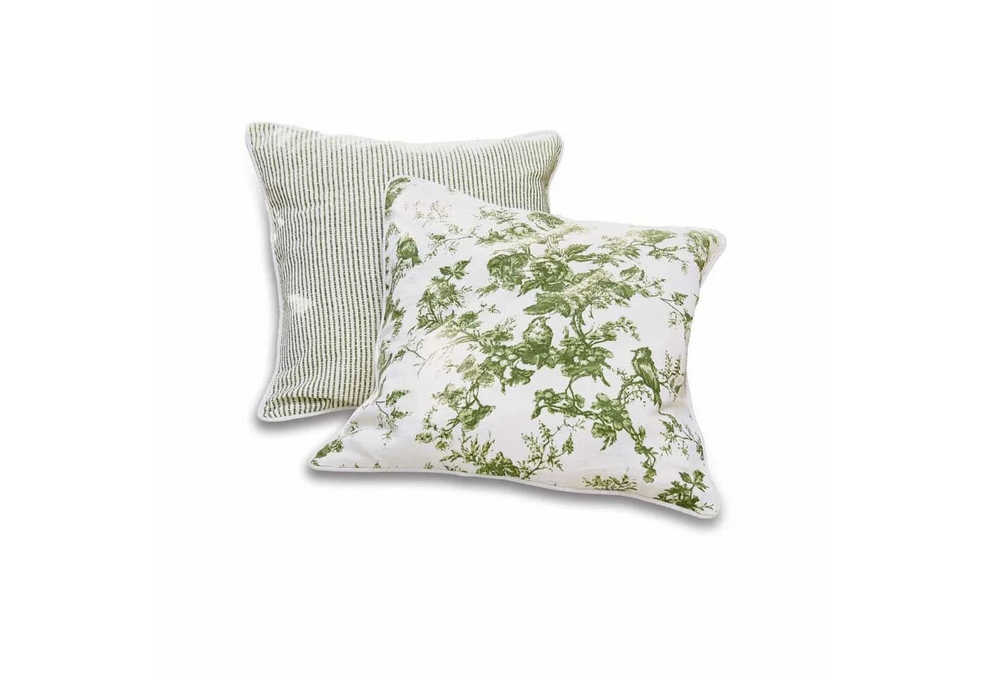 Mirabeau Kissenhülle 2er Set Mercier grün/weiß Toile de Jouy - Bild 2
