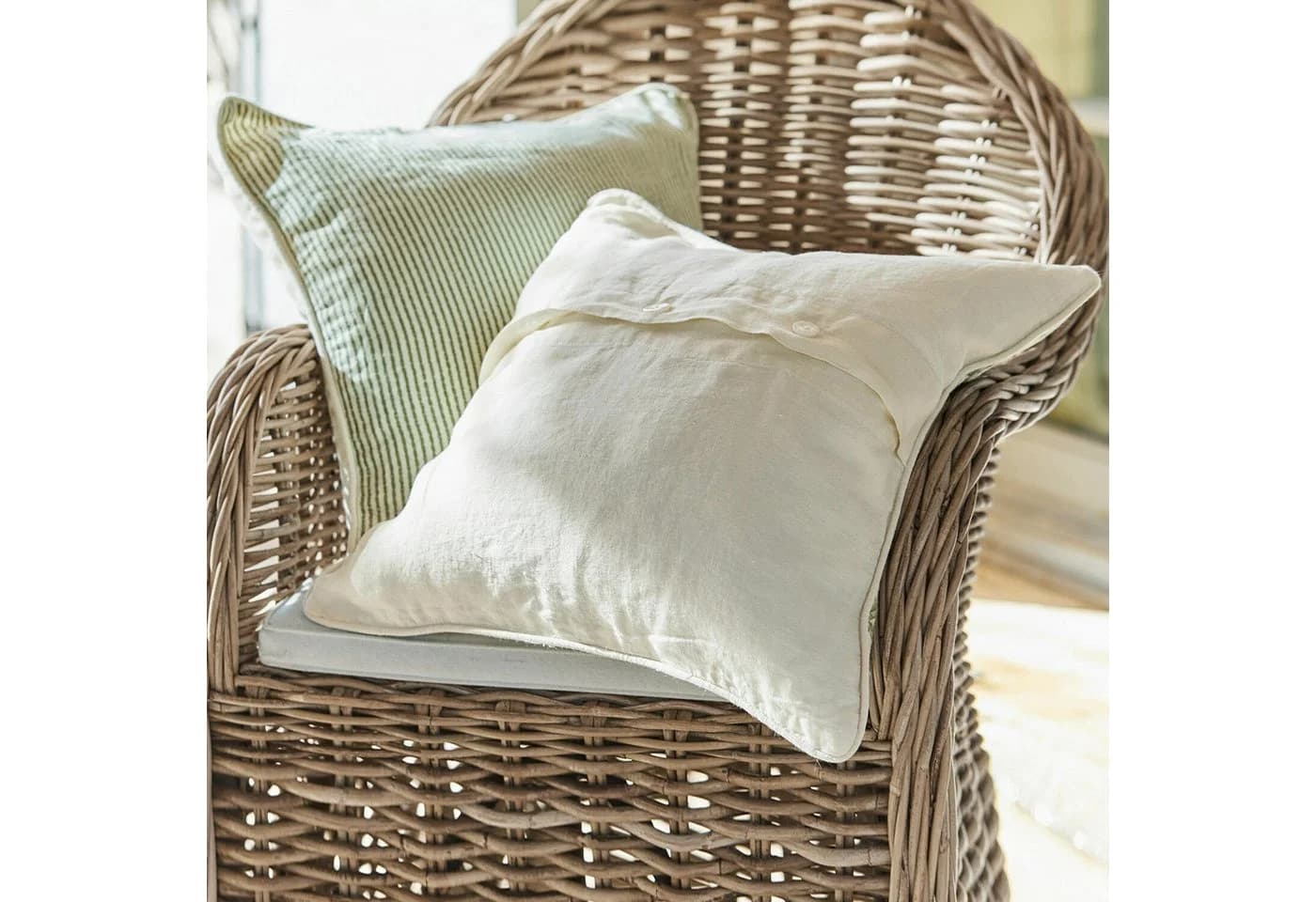 Mirabeau Kissenhülle 2er Set Mercier grün/weiß Toile de Jouy - Bild 5