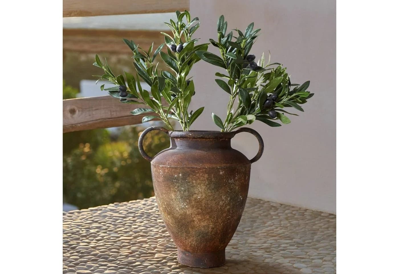 Mirabeau Tischvase Romanus antikbraun Vintage Eisen