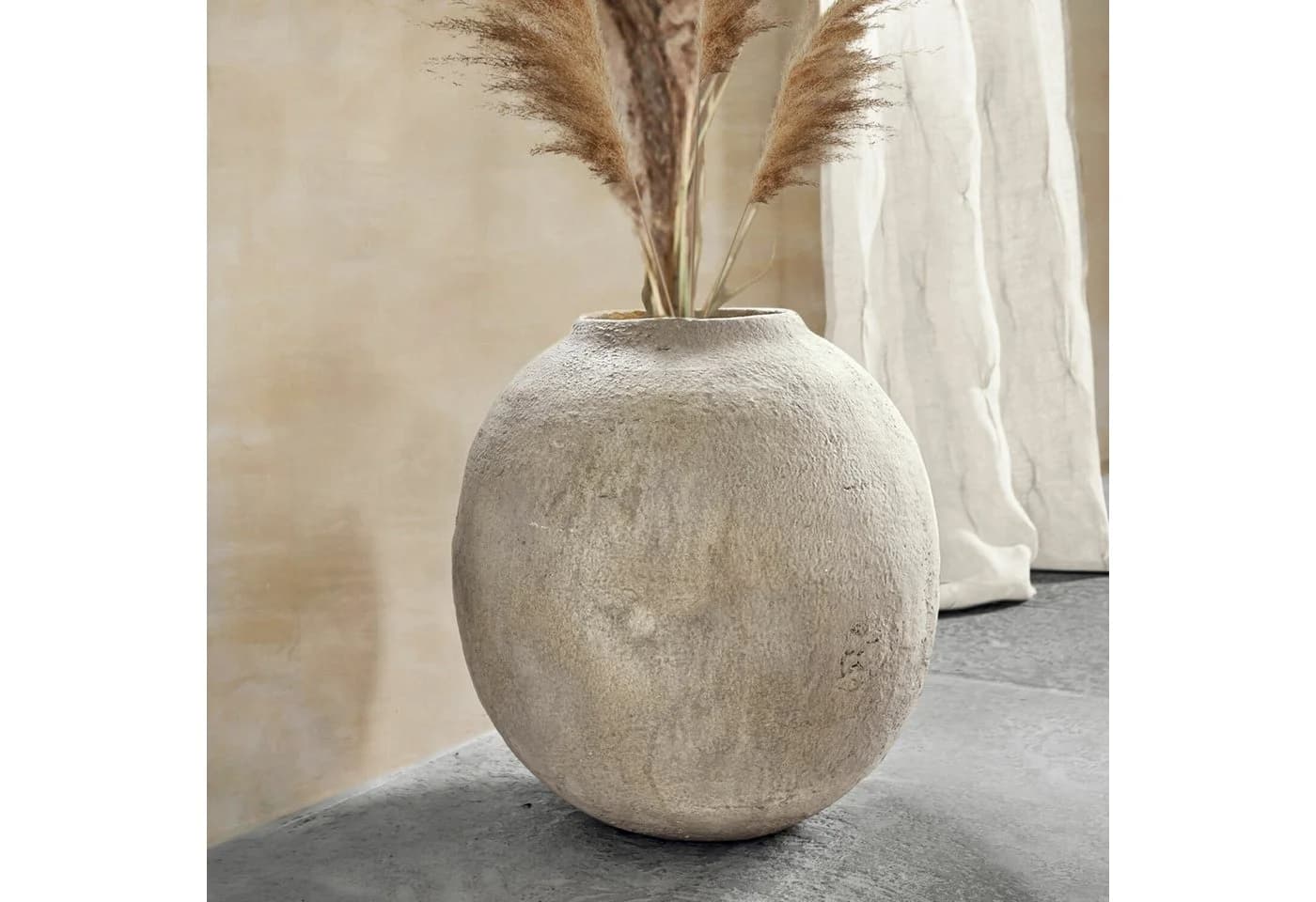 Mirabeau Tischvase Samai antikbeige Polyresin