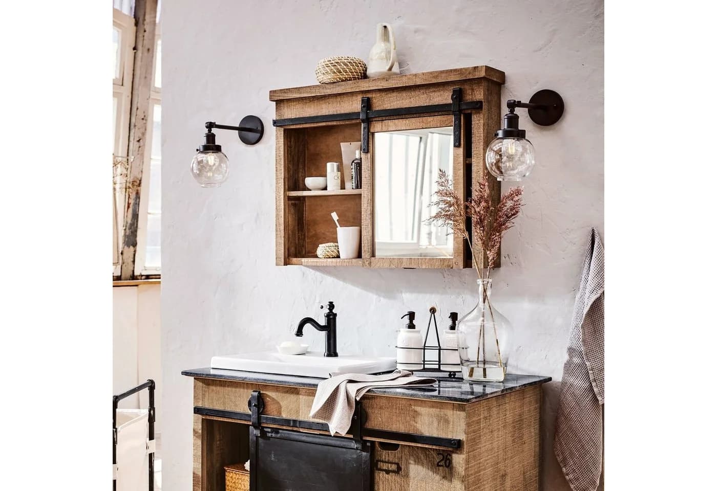 Mirabeau Waschbeckenschrank Spiegelschrank Taylors Island Braun - Bild 5