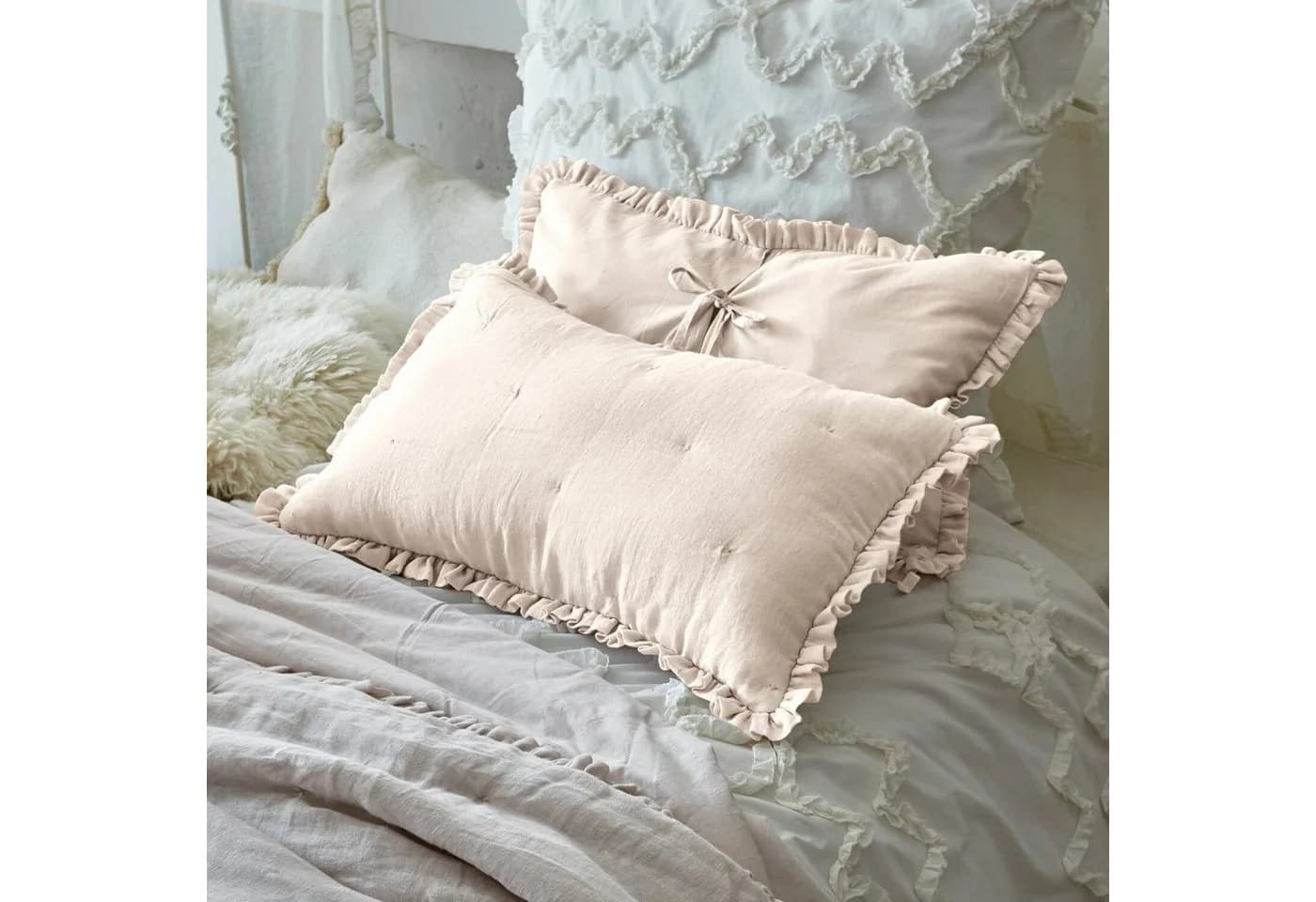 Mirabeau Kissenhülle 2er Set Iriga Rosa