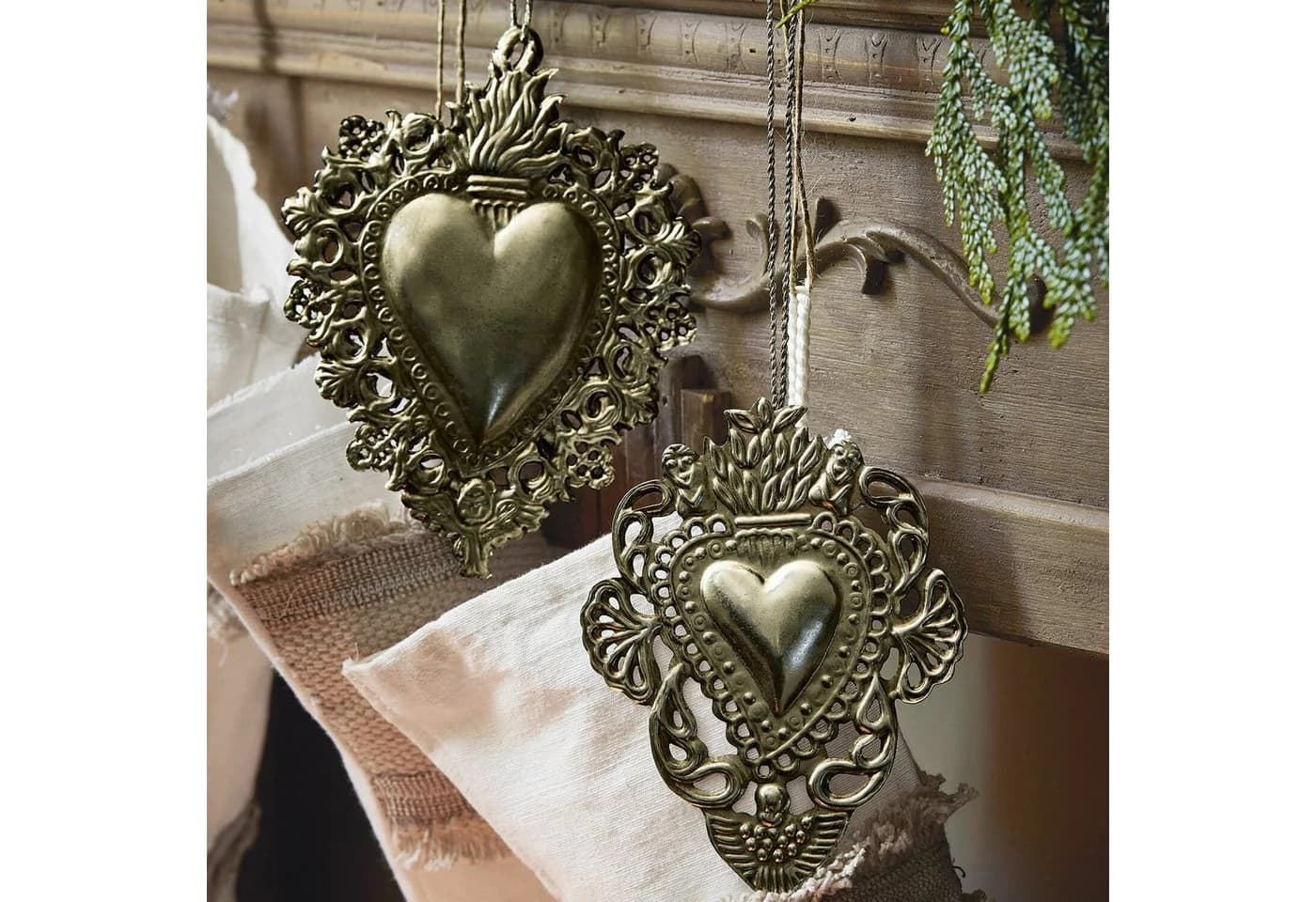 Mirabeau Deko-Ornament 2er Set Medes messing gold