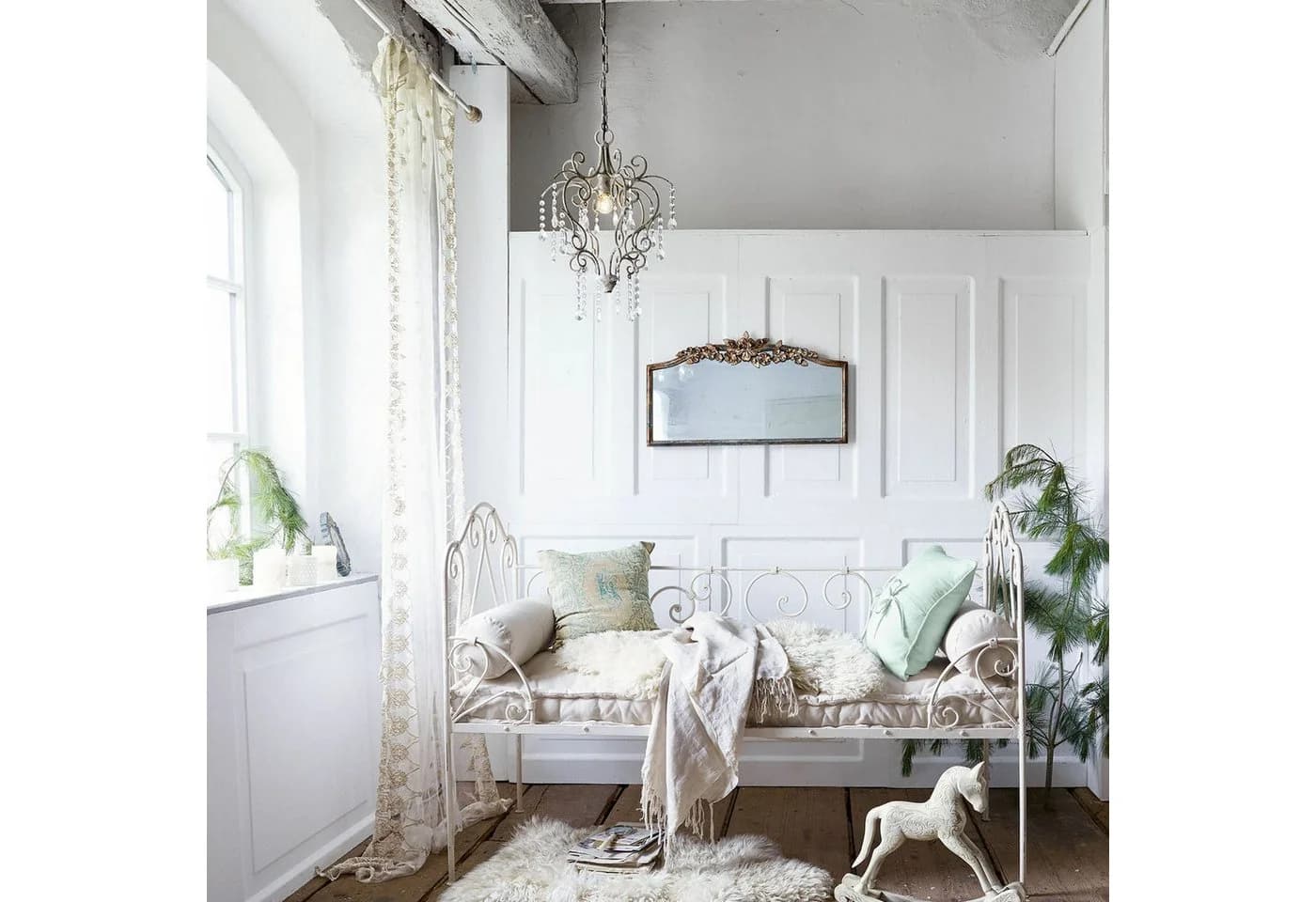 Mirabeau Vorhang Gardine Elaisa Creme mit Blütenstickerei - Bild 4