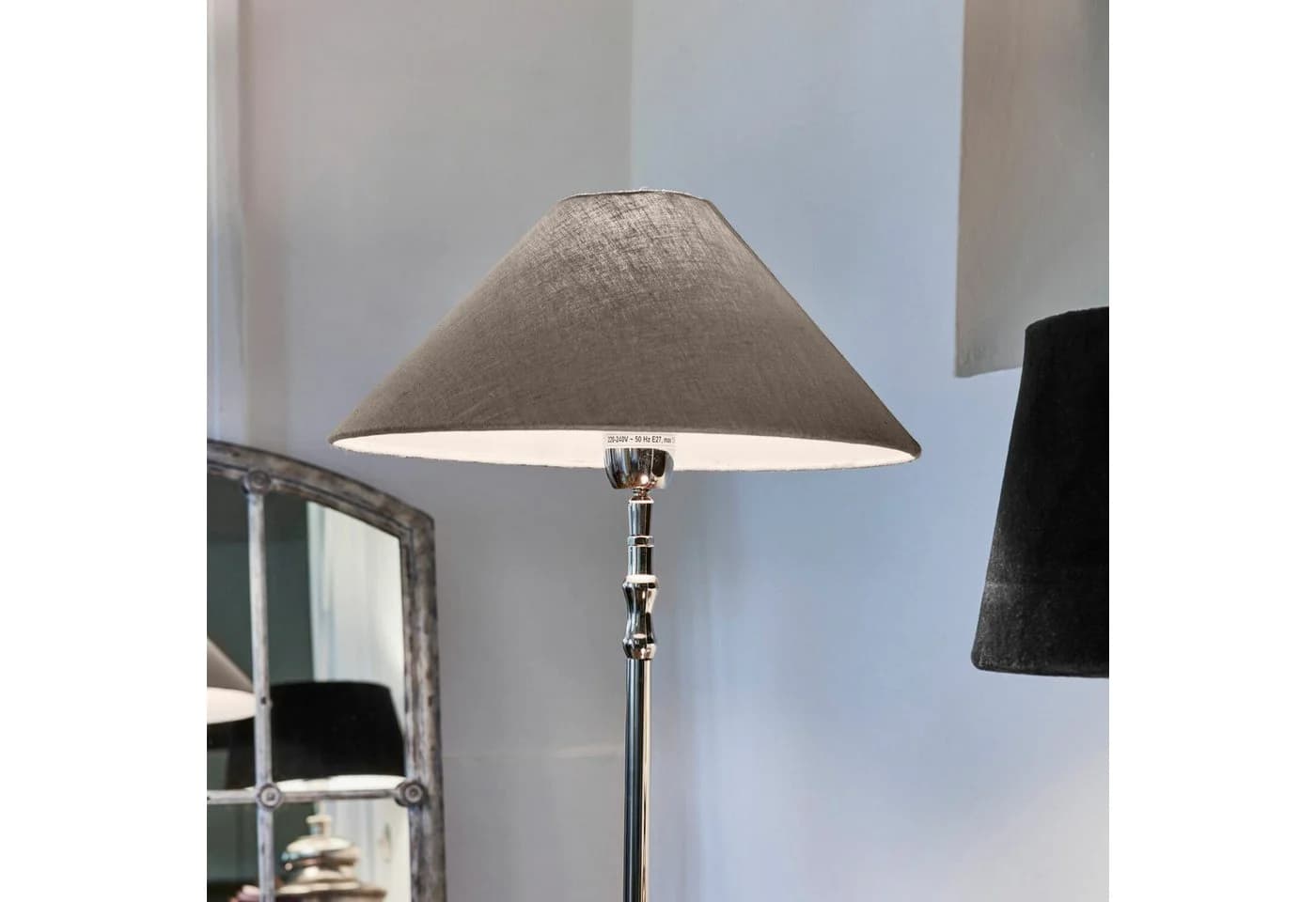Mirabeau Lampenschirm Emmera Taupe E27 Rundschirm