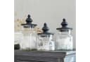 Mirabeau Dose 3er Set Hakeen Glas Mangoholz schwarz/transparent Bild 3