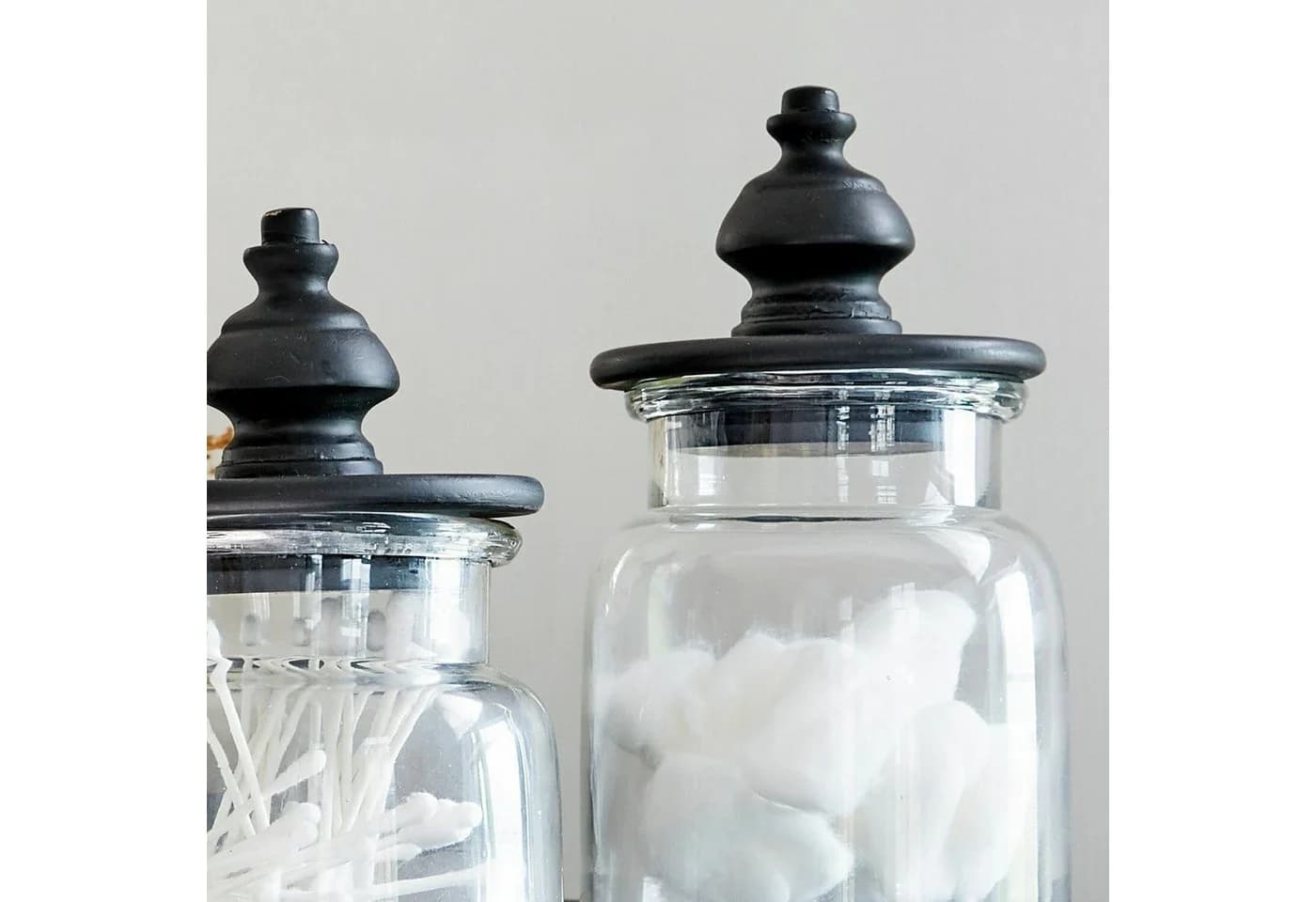 Mirabeau Dose 3er Set Hakeen Glas Mangoholz schwarz/transparent - Bild 5