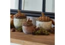 Mirabeau Dekoobjekt Eichel 3er Set Glas Mangoholz braun/grau Bild 1