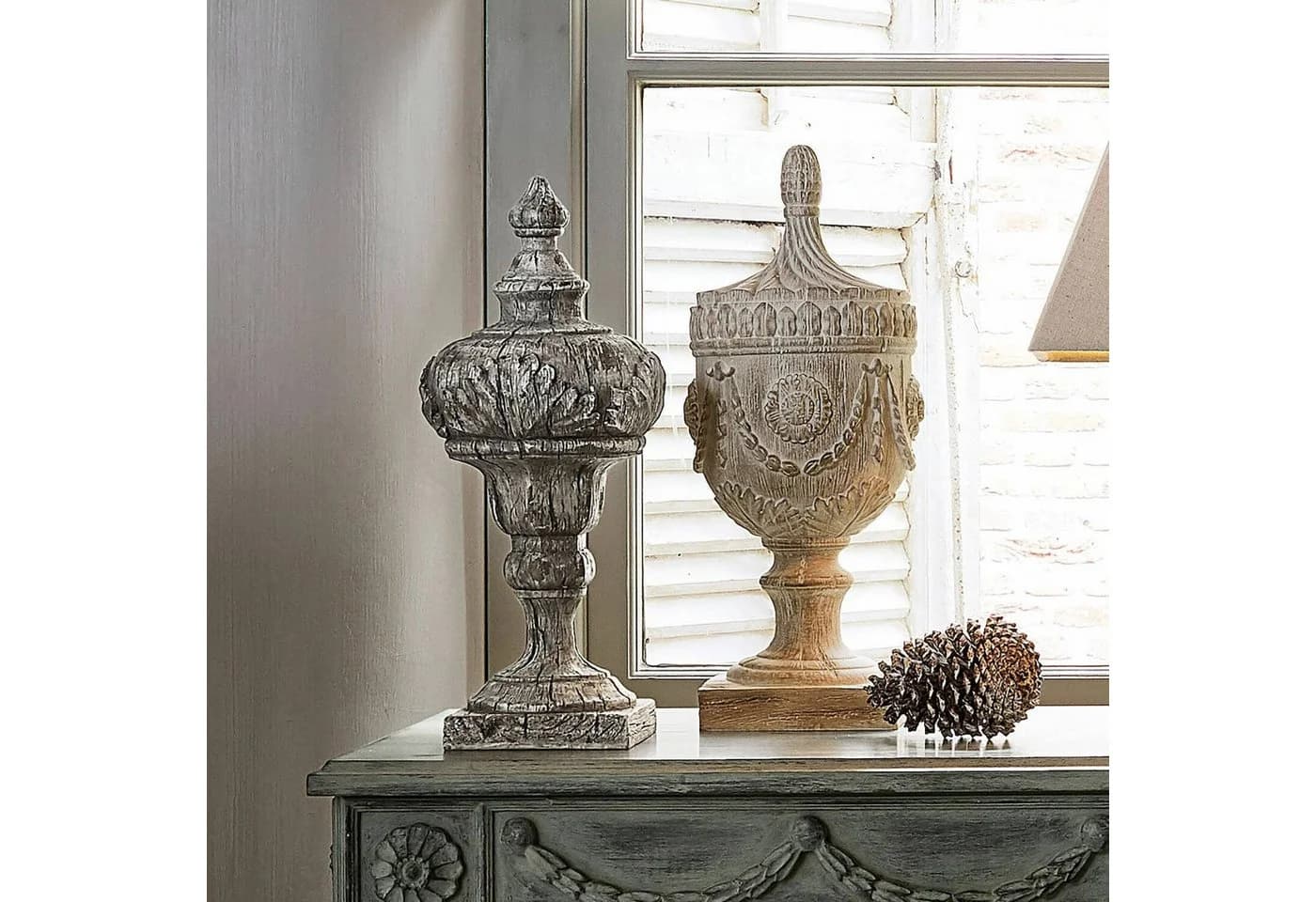 Mirabeau Dekoobjekt Licia antikbeige Polyresin Shabby-Chic - Bild 3