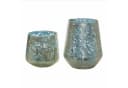 Mirabeau Windlicht 2er Set Gare Antikblau/Gold Glas Bild 2