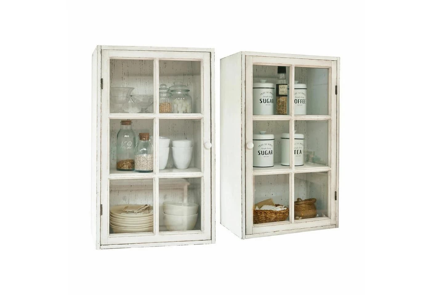 Mirabeau Hängeschrank 2er Set Piavo antikweiß Landhausstil - Bild 2