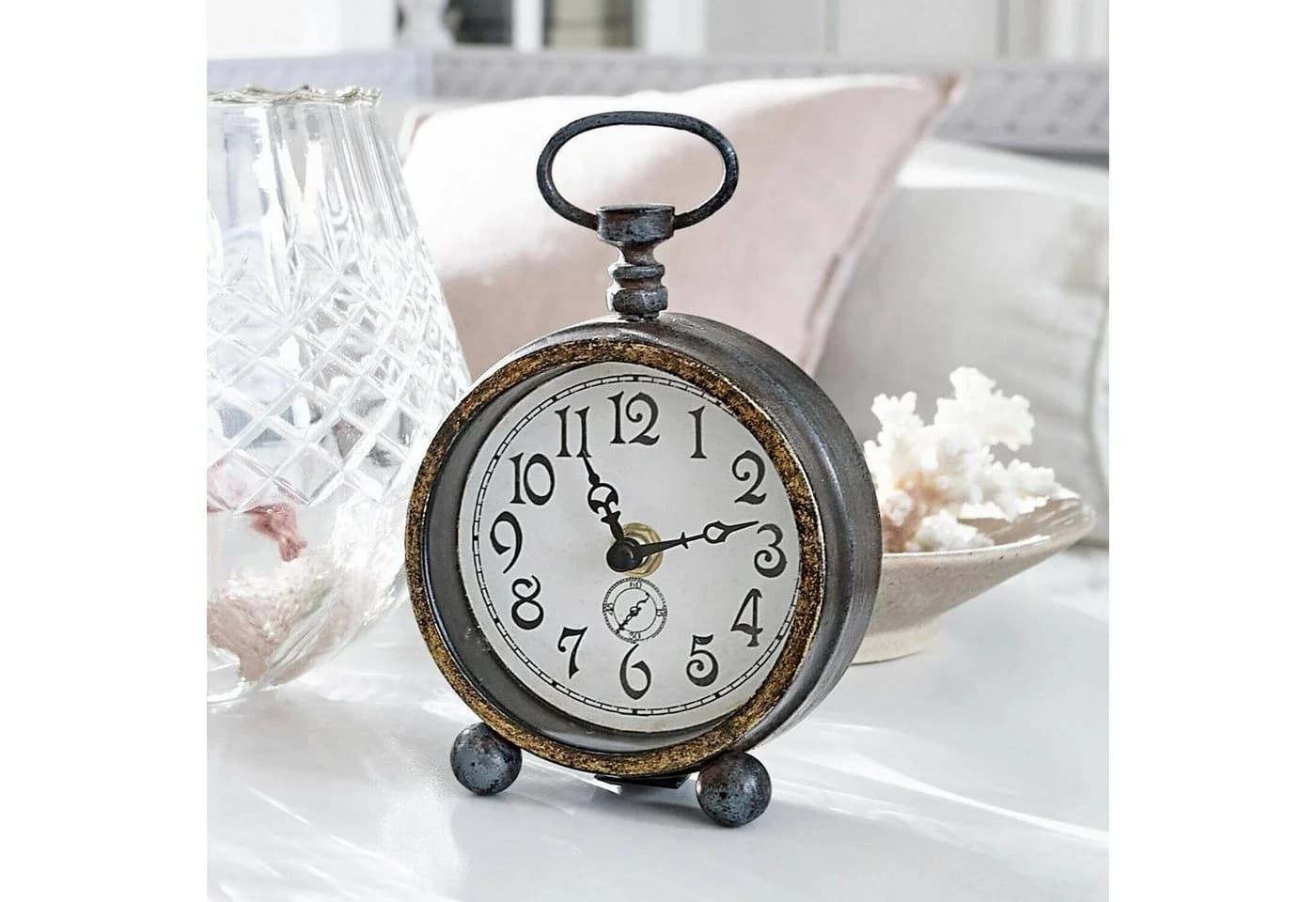 Mirabeau Wanduhr Borvin antikschwarz Vintage Eisen