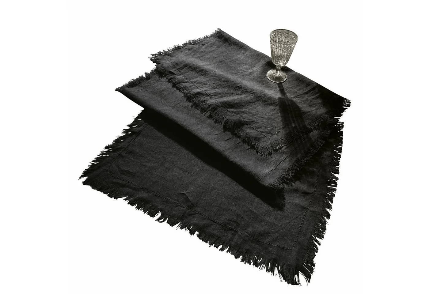 Mirabeau Tischläufer Pibrac Schwarz Leinen - Bild 2