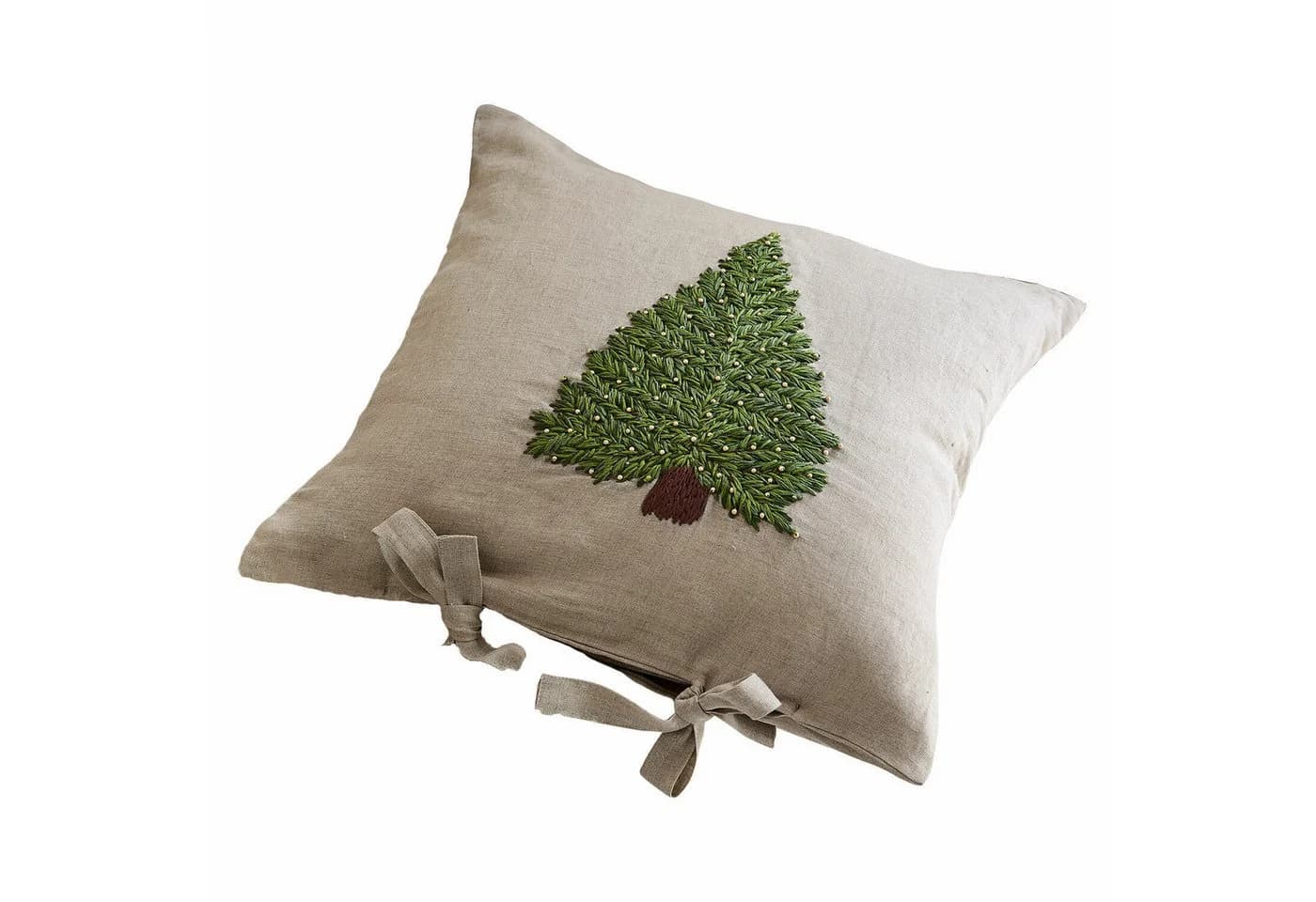 Mirabeau Kissenhülle Amuré Leinen Grün Weihnachtsbaum - Bild 2