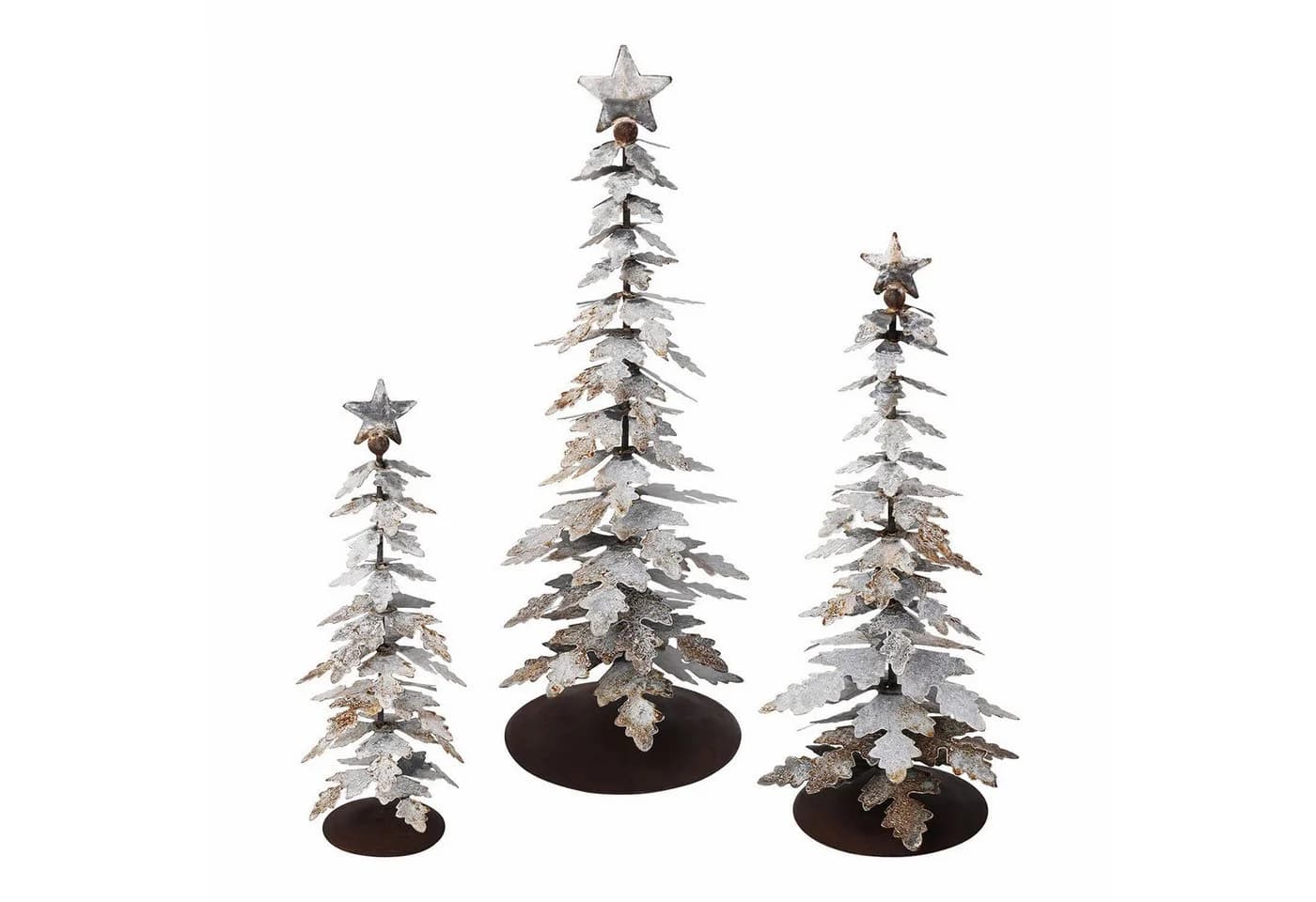 Mirabeau Weihnachtsfigur Deko-Baum 3er Set Laruns antikweiß - Bild 2