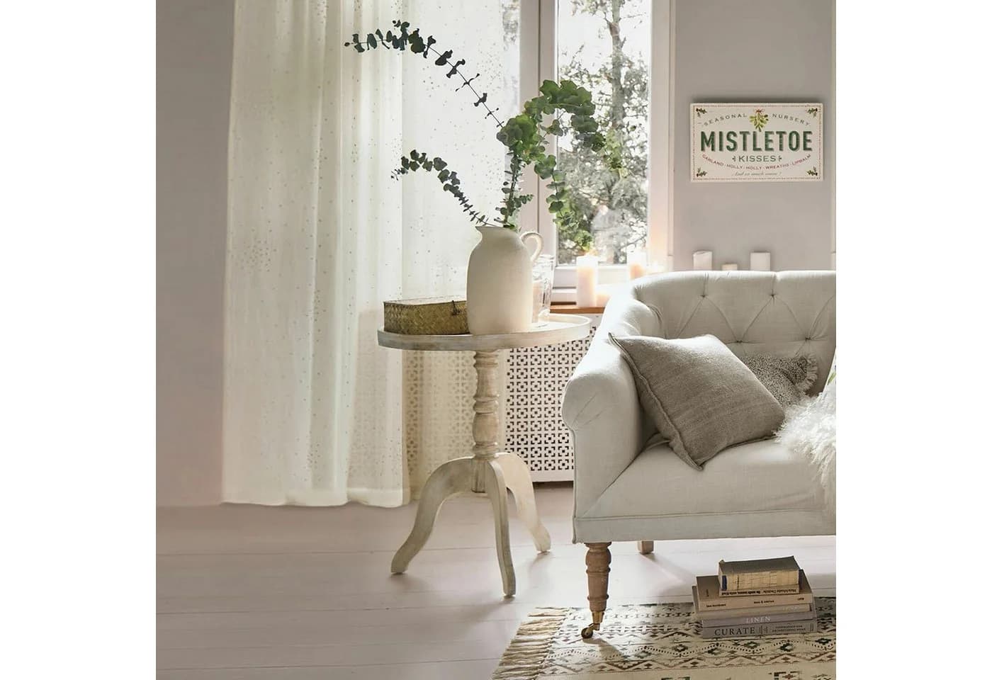 Mirabeau Beistelltisch Brookdale antikweiß Mangoholz Landhausstil - Bild 4