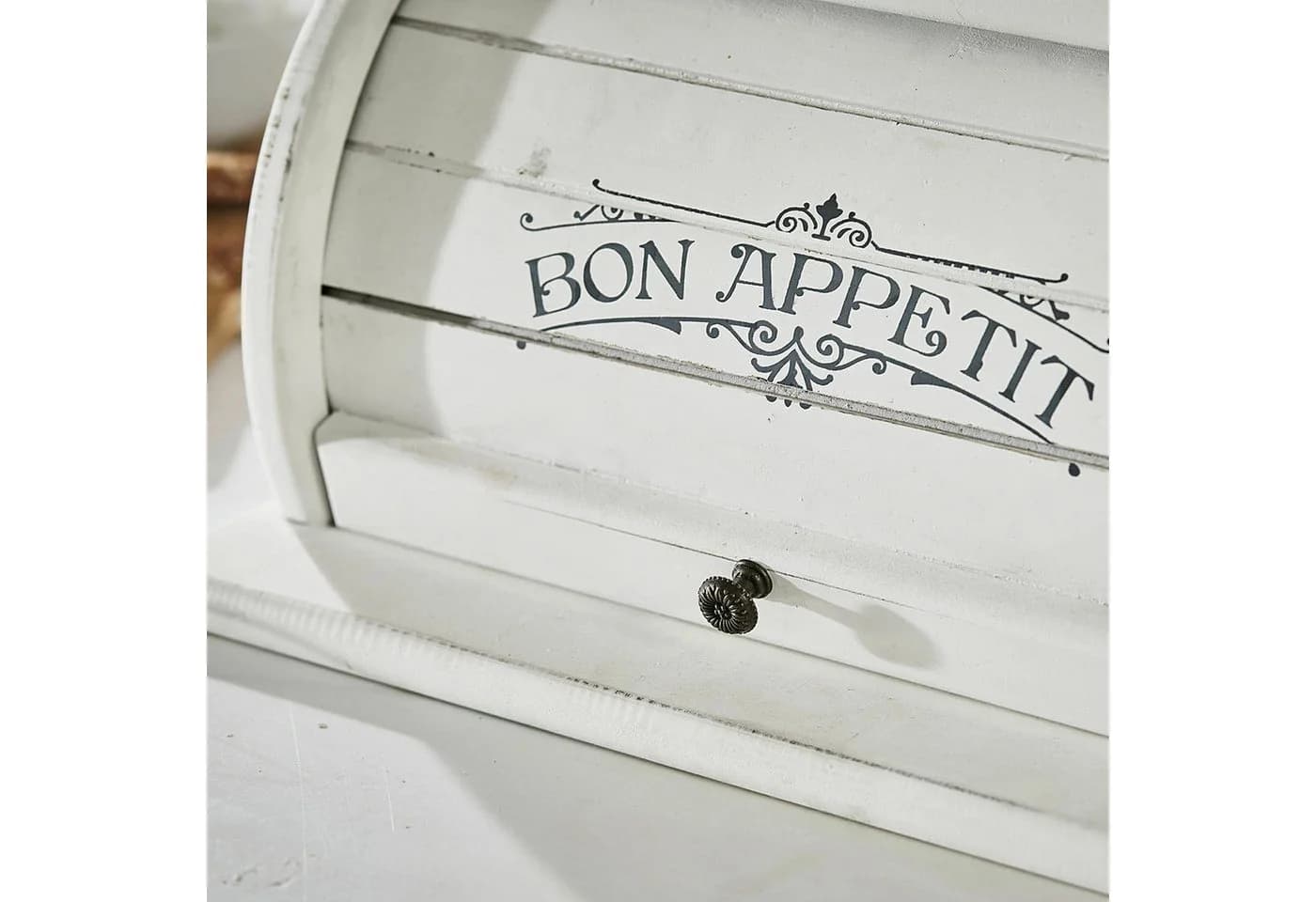 Mirabeau Brotkasten Bon Appetit antikweiß Holz - Bild 5