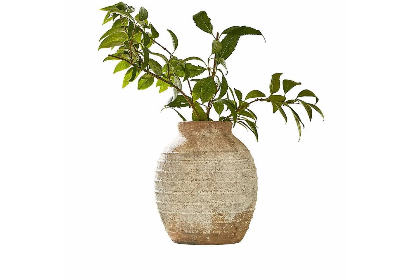 Mirabeau Tischvase Sibinna braun/weiß Terrakotta Handgeformt - Bild 2