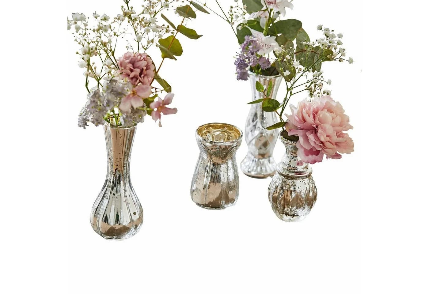 Mirabeau Tischvase 4er Set Maelie Antiksilber - Bild 2