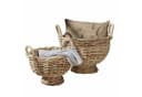 Mirabeau Dekokorb 2er Set Braun Handgeflochten Rattan Landhaus Bild 2