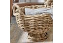 Mirabeau Dekokorb 2er Set Braun Handgeflochten Rattan Landhaus Bild 5