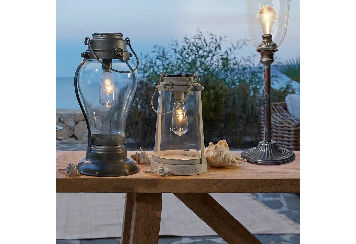 Mirabeau Solar-Laterne Chénens antikweiß mit LED - Bild 5