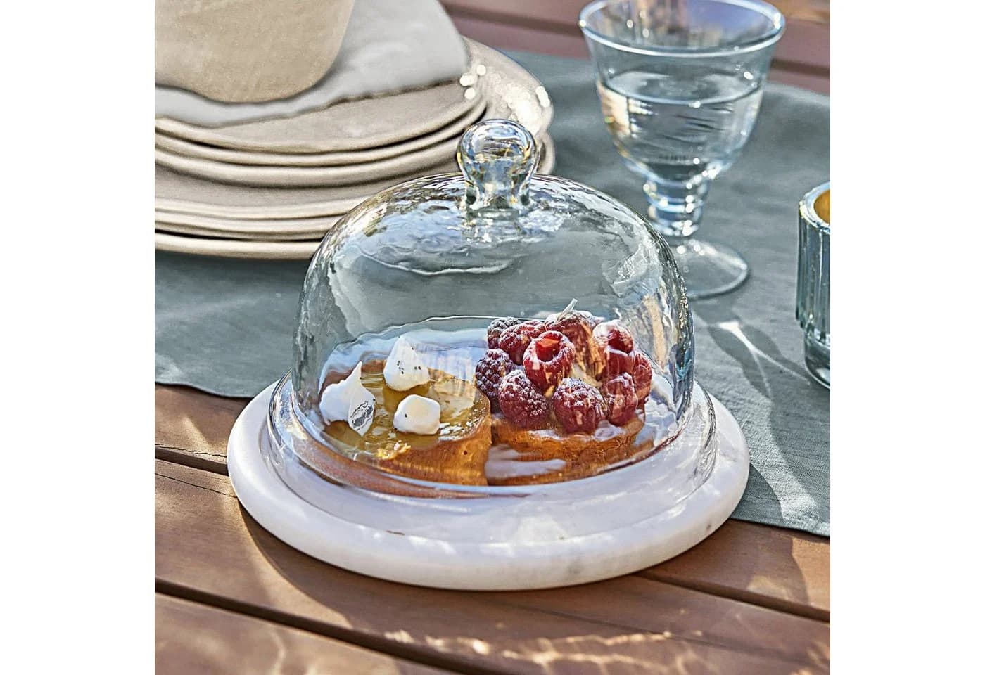 Mirabeau Vorratsdose Glasglocke Barnsdale Glas/Marmor Weiß - Bild 5
