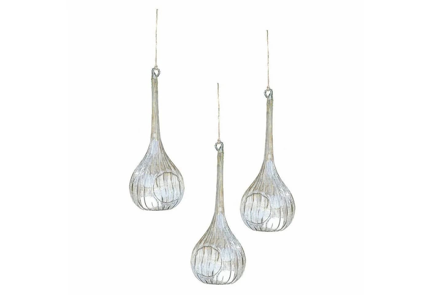 Mirabeau Hängewindlicht 3er Set Fairlie klar Glas Jute - Bild 2
