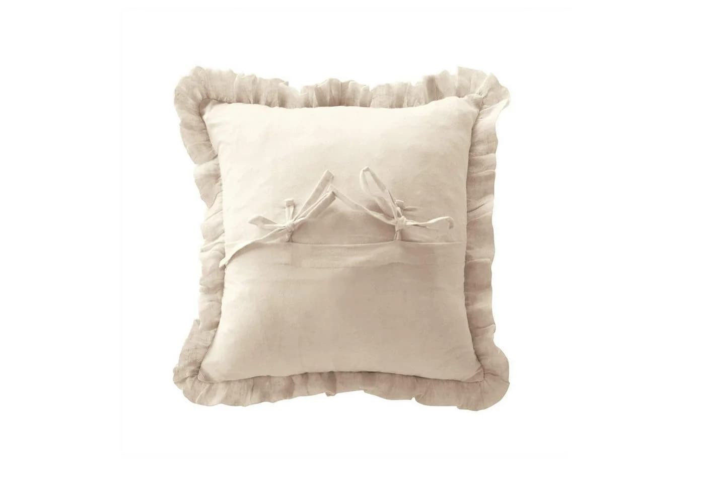 Mirabeau Kissenhülle Luritte Creme Leinen Romantik