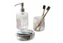 Mirabeau Bad-Set Denney Glas klar/silber mit Seifenspender, Schale & Becher Bild 2